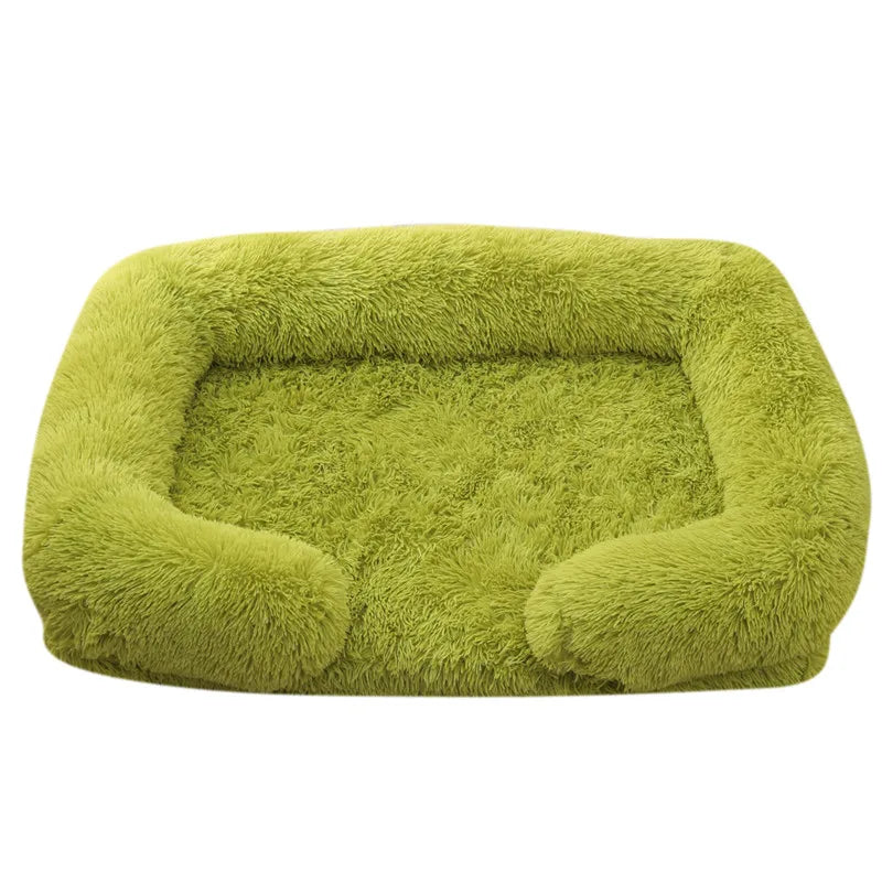 Large Dog Bed Dog Plush Pet Bed Winter Thickened Pad Dog Sleeping Bed Sofa Removable Pad Dog Small Large Dog Square Kennel