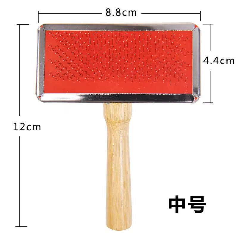 Wool Carding Comb Shedding Tool Pet Cleaning Spinning Needle Grooming Cats Supplies Dogs Hair Wooden Handle Slicker Brush Profes