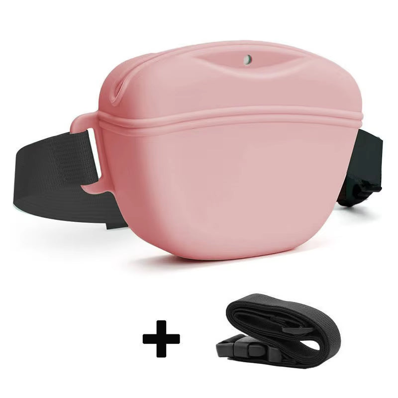 Food Grade Silicone Dog Training Waist Bag Portable Belt Dog Food Bag Outdoor Dog Training Feeding Bag Pet Portable Belt