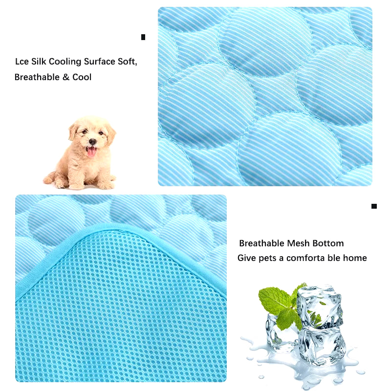 Dog Cooling Mat Summer Pad Pet Mat Bed for Dogs Cat Blanket Sofa Breathable Summer Washable Pet Supplies Accessories