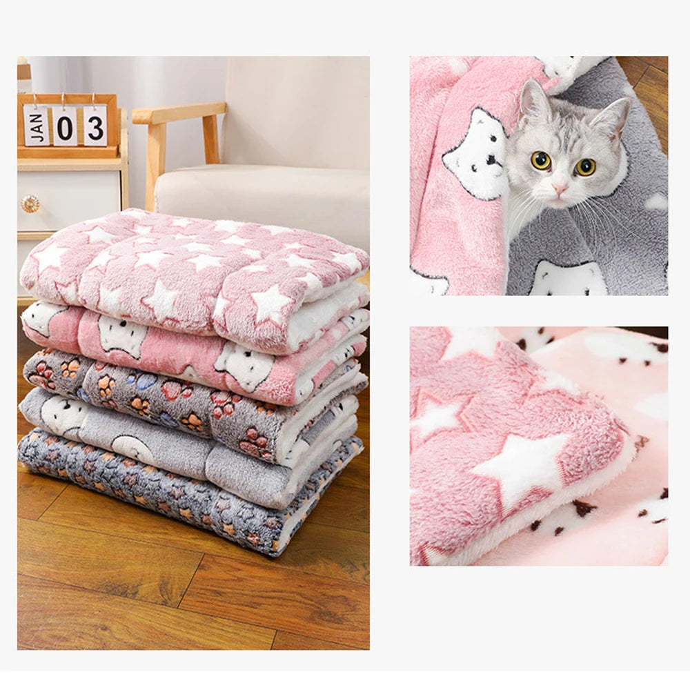 Pet Autumn Winter Warm Thick Sleeping Mat Pet Dog Sofa Mat Elastic Cat Soft Bed Mat