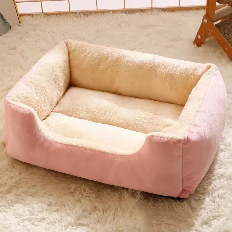 Bed for Cats Dogs Warm Thickened Cat Bed Kitten Cushions Dog Houses Cat Dog Sleeping Nest Pet Mattress