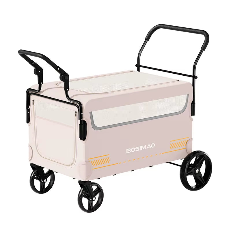 Dog Stroller 4 Wheel Pet Trolley Carrier Foldable Super Large Pet Camping Cart Dog Outdoor Handcart Travel Pet Cart Handcart