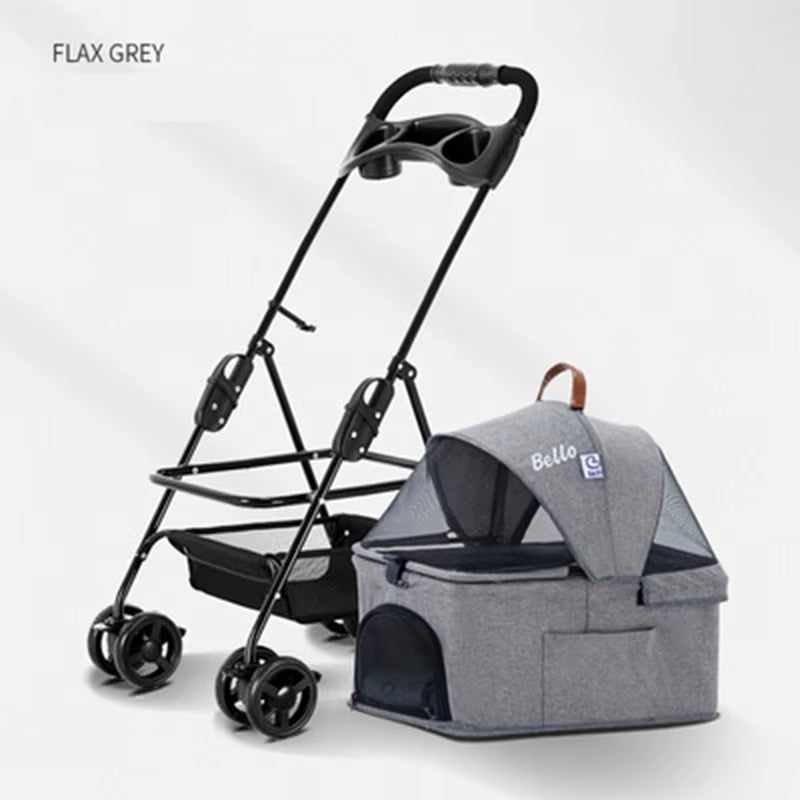 Pet Stroller for Dogs Cats Luxury Dog Carrier Strollers Breathable Travel Stroller Pushchair Separation Four-Wheeled Strollers