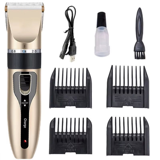 Dog Clipper Electric Pet Shaver Hair Trimmer Tool Rechargeable Cat Dog Groom Clipper with 4 Restriction Brush for Small Animal