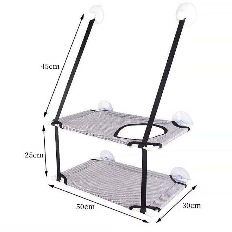 Cat Hammock Window Bed Kitten Sunny Seat Hanging Mount Beds Cat Sofa Playing Double-Decker Tunnels Suction Cup Wall Pet Hanging