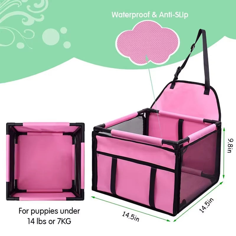 Print Travel Dog Car Seat Cover Waterproof Pet Dog Carriers Bag Cat Transport Hammock Dog Car Seat Basket for Small Medium Dogs