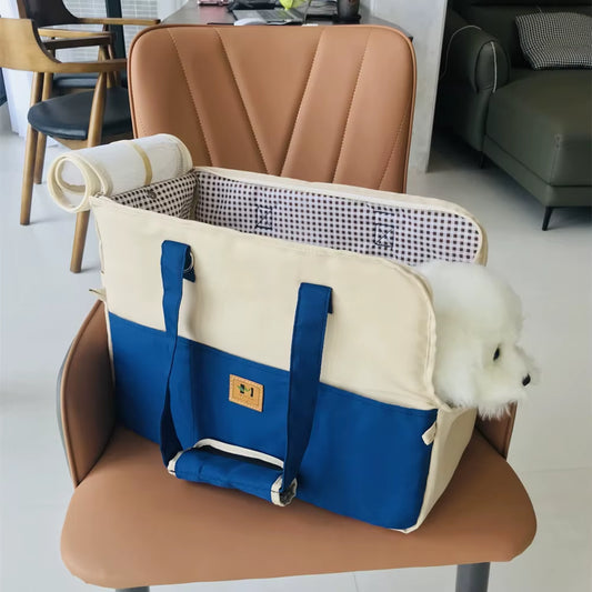 Pet Carrier Portable Cat and Dog Outgoing Bag Breathable Pet Carrying Pouch Travel Duffle for Cats Small Dogs Car Seat Carrier