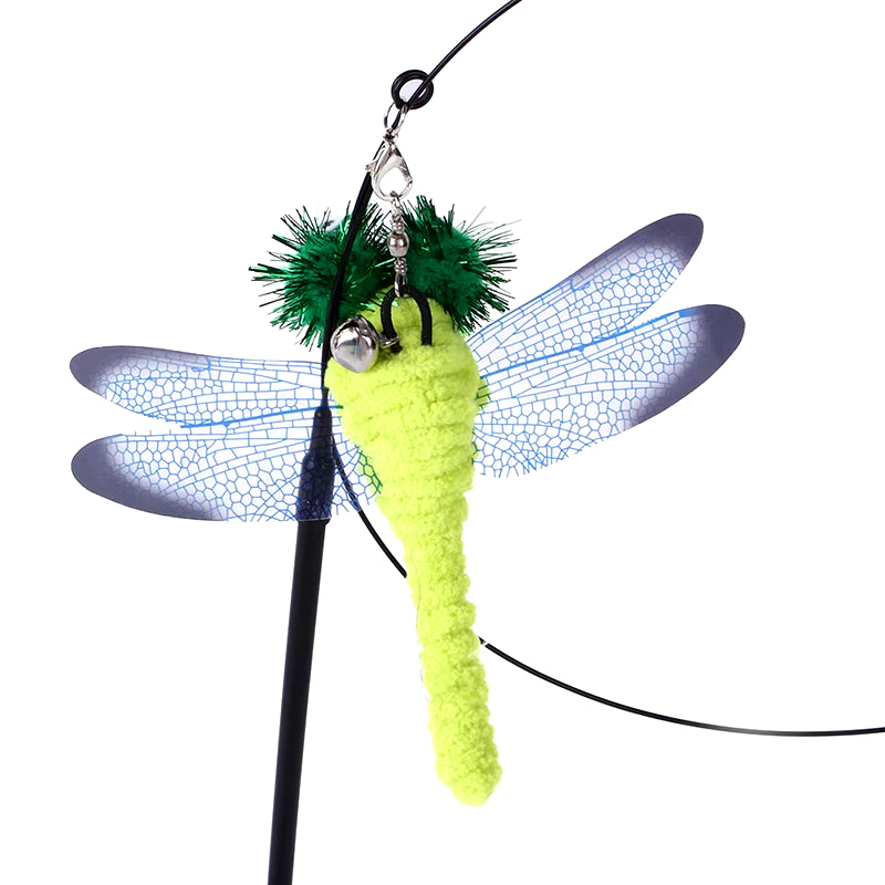 Cat Toys Simulation Bird Interactive Sucker Feather Bird with Bell Cat Stick Toy for Kitten Playing Teaser Wand Toy Cat Supplies