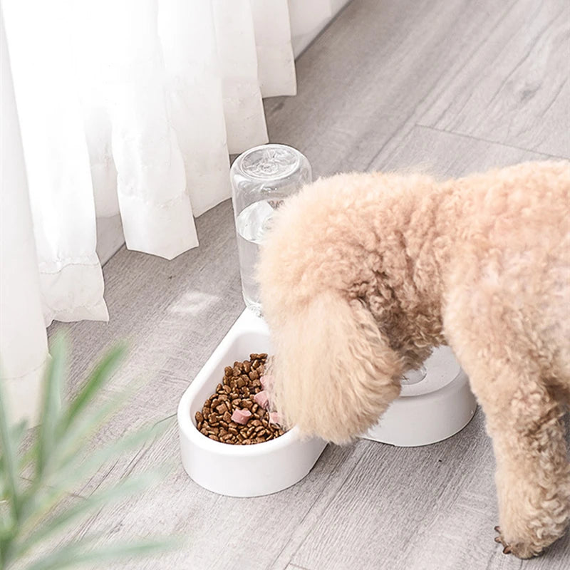 Corner Dog Bowl Pet Automatic Feeder Small Dog Cat Drinking Bowl for Dog Water Drinking Cat Feeding Large Capacity Dispenser Pet