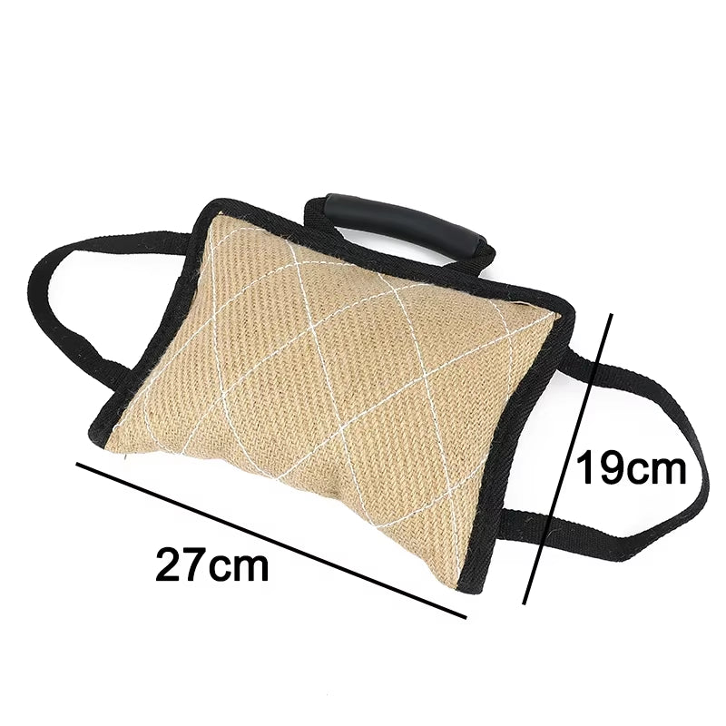 Dog Training Bite Tug Pillow Sleeve with 2 Rope Handles for Training Malinois German Shepherd Rottweiler Durable Pet Chewing Toy