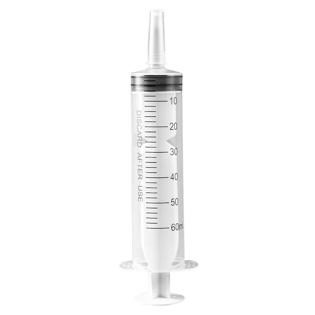 60Ml Liquid Syringe Glue Filling Enema Syringe Nutrient Sterile Health without Needle Watering Refilling for Animal Food Feeding