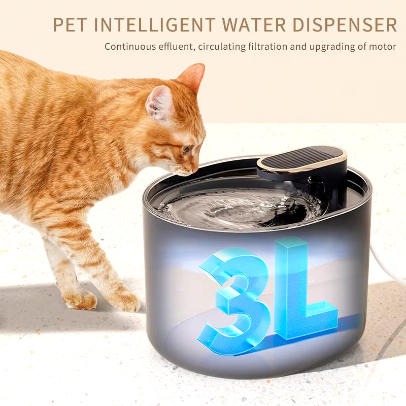 3L Automatic Pet Cat Water Fountain Silent Cat Drinking Fountain USB Charge Electric Feeder Pet Water Dispenser for Cat Supplies