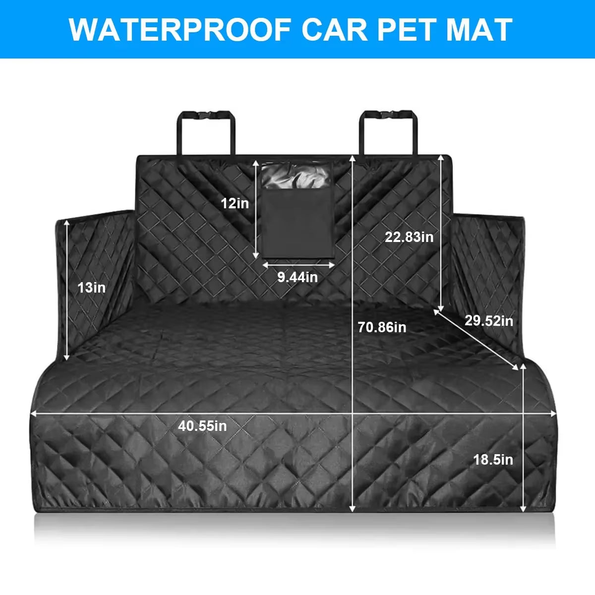 Dog Car Seat Cover Tarpaulin Waterproof Anti-Dirty Auto Trunk Seat Mat Pet Carriers Protector Hammock Cushion Fits Most Cars