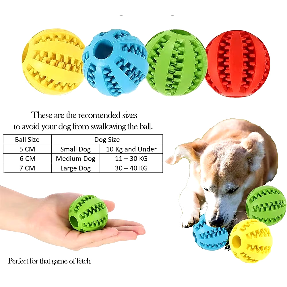 New Pet Dog Toy Interactive Rubber Balls for Small Large Dogs Puppy Cat Chewing Toys Pet Tooth Cleaning Indestructible Dog Ball