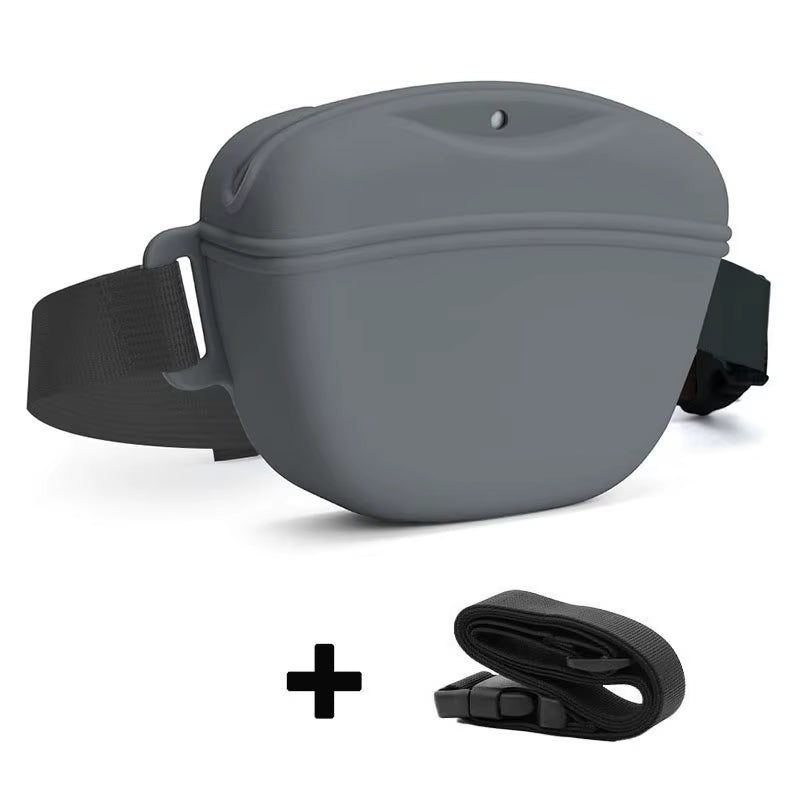 Food Grade Silicone Dog Training Waist Bag Portable Belt Dog Food Bag Outdoor Dog Training Feeding Bag Pet Portable Belt