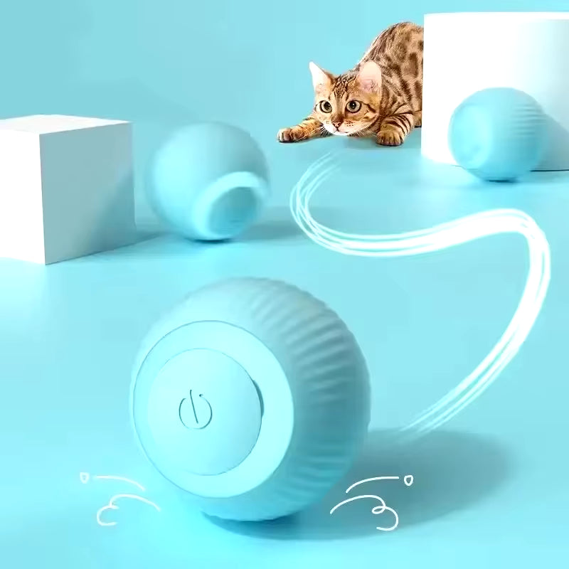 Cat Interactive Ball Training Self-Moving Kitten Electric Cat Ball Toys Electronic Automatic Rolling Magic Ball Toys for Cat