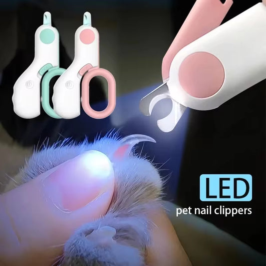 Professional Pet Nail Clipper LED Light Pet Nail Clipper Claw Grooming Scissors for Cats Small Dogs Scissors Cat Accessories