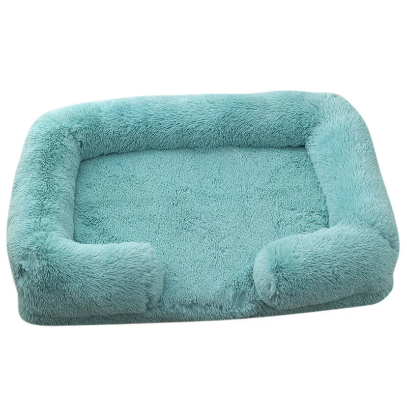 Large Dog Bed Dog Plush Pet Bed Winter Thickened Pad Dog Sleeping Bed Sofa Removable Pad Dog Small Large Dog Square Kennel
