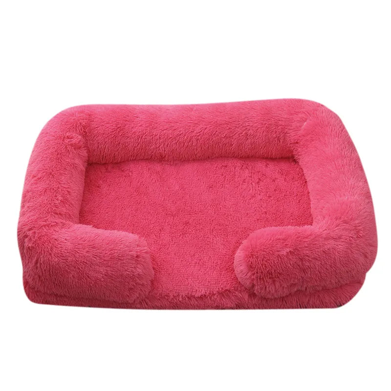Large Dog Bed Dog Plush Pet Bed Winter Thickened Pad Dog Sleeping Bed Sofa Removable Pad Dog Small Large Dog Square Kennel