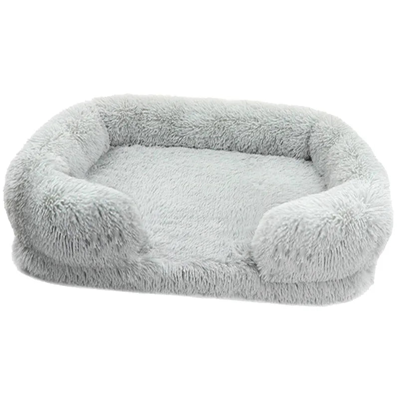 Large Dog Bed Dog Plush Pet Bed Winter Thickened Pad Dog Sleeping Bed Sofa Removable Pad Dog Small Large Dog Square Kennel