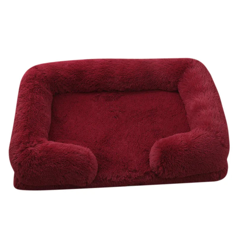 Large Dog Bed Dog Plush Pet Bed Winter Thickened Pad Dog Sleeping Bed Sofa Removable Pad Dog Small Large Dog Square Kennel