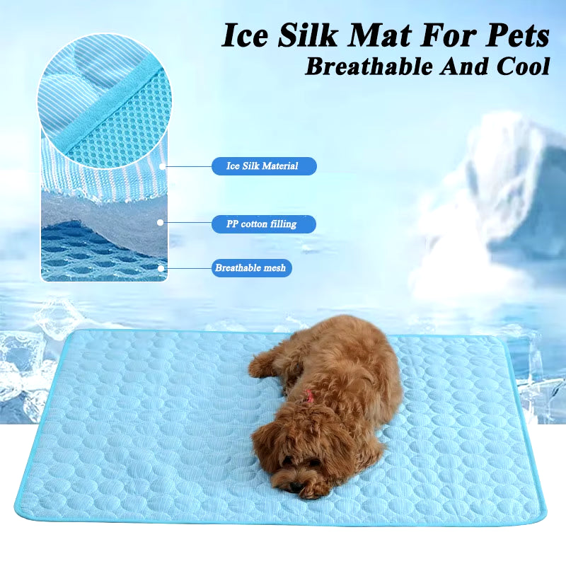 Dog Cooling Mat Summer Pad Pet Mat Bed for Dogs Cat Blanket Sofa Breathable Summer Washable Pet Supplies Accessories