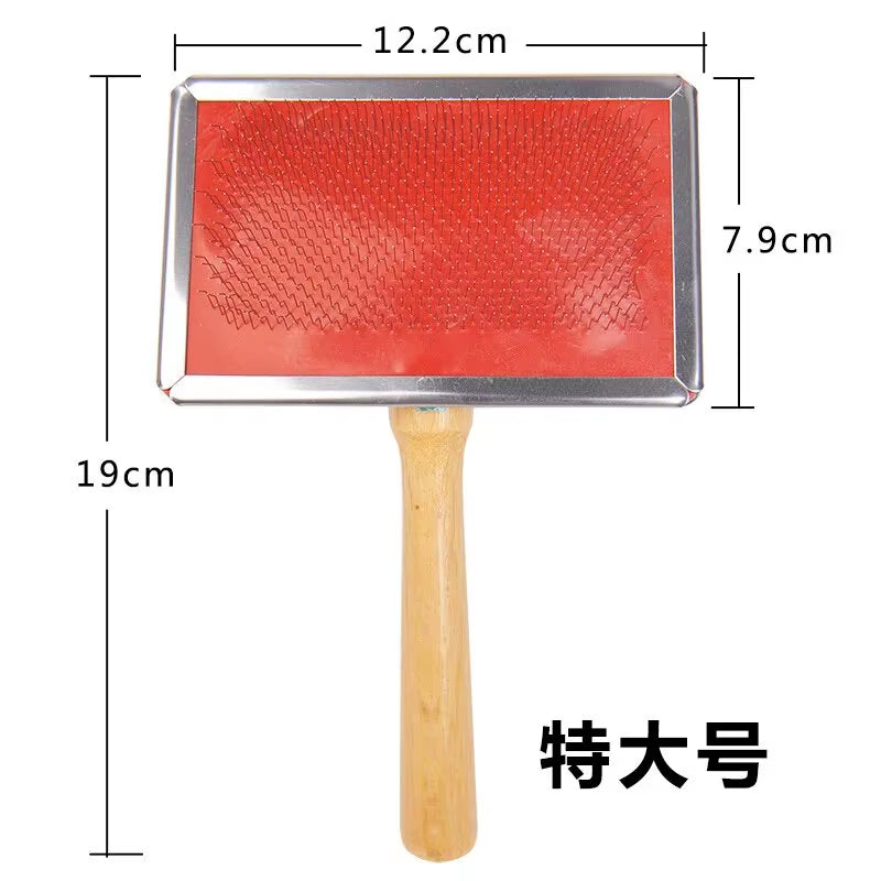 Wool Carding Comb Shedding Tool Pet Cleaning Spinning Needle Grooming Cats Supplies Dogs Hair Wooden Handle Slicker Brush Profes