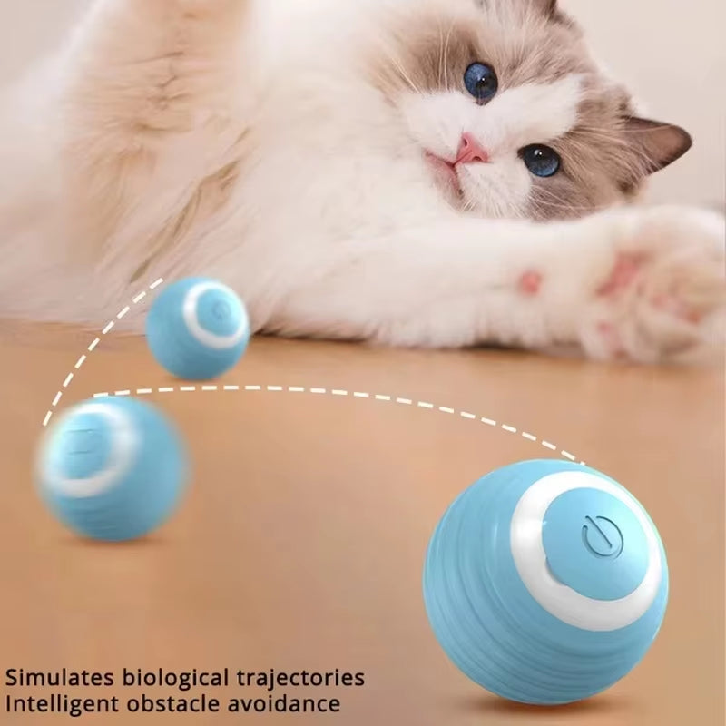 Cat Interactive Ball Training Self-Moving Kitten Electric Cat Ball Toys Electronic Automatic Rolling Magic Ball Toys for Cat