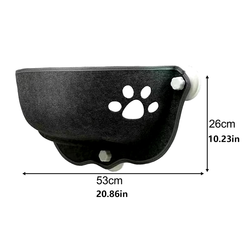 Cat Window Hammock with Strong Suction Cups Pet Kitty Hanging Sleeping Bed Storage Felt Warm Pets Cage Sunny Seat Beds