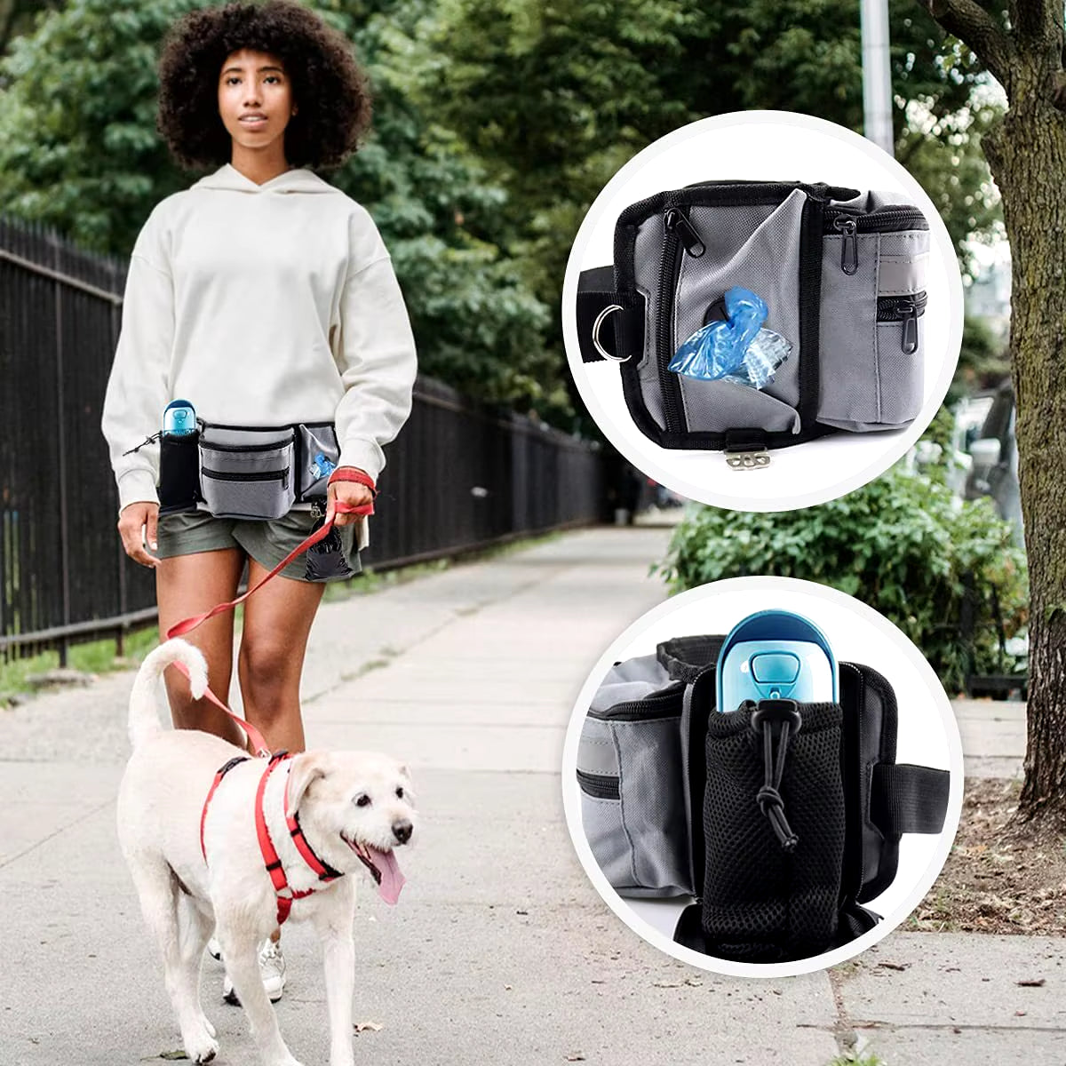Dog Treat Pouch for Training Outdoor Dog Treat Pouch Training Feeding Bag Large Capacity Pet Trainer Reward Waist Bag Dog Supply