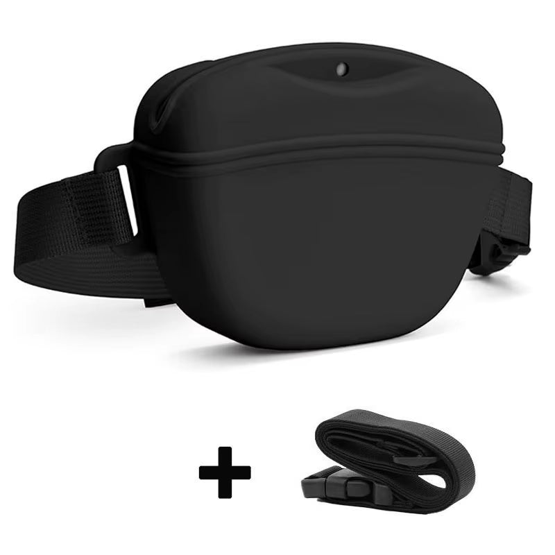 Food Grade Silicone Dog Training Waist Bag Portable Belt Dog Food Bag Outdoor Dog Training Feeding Bag Pet Portable Belt
